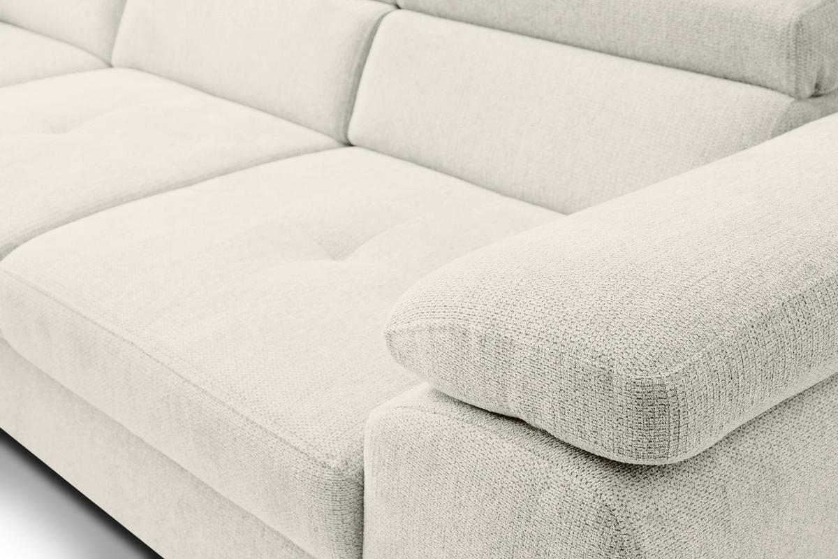 Kutna Garnitura Floris - bež/crna, Moderno, tekstil/metal (200/75-90/256cm) - Modern Living