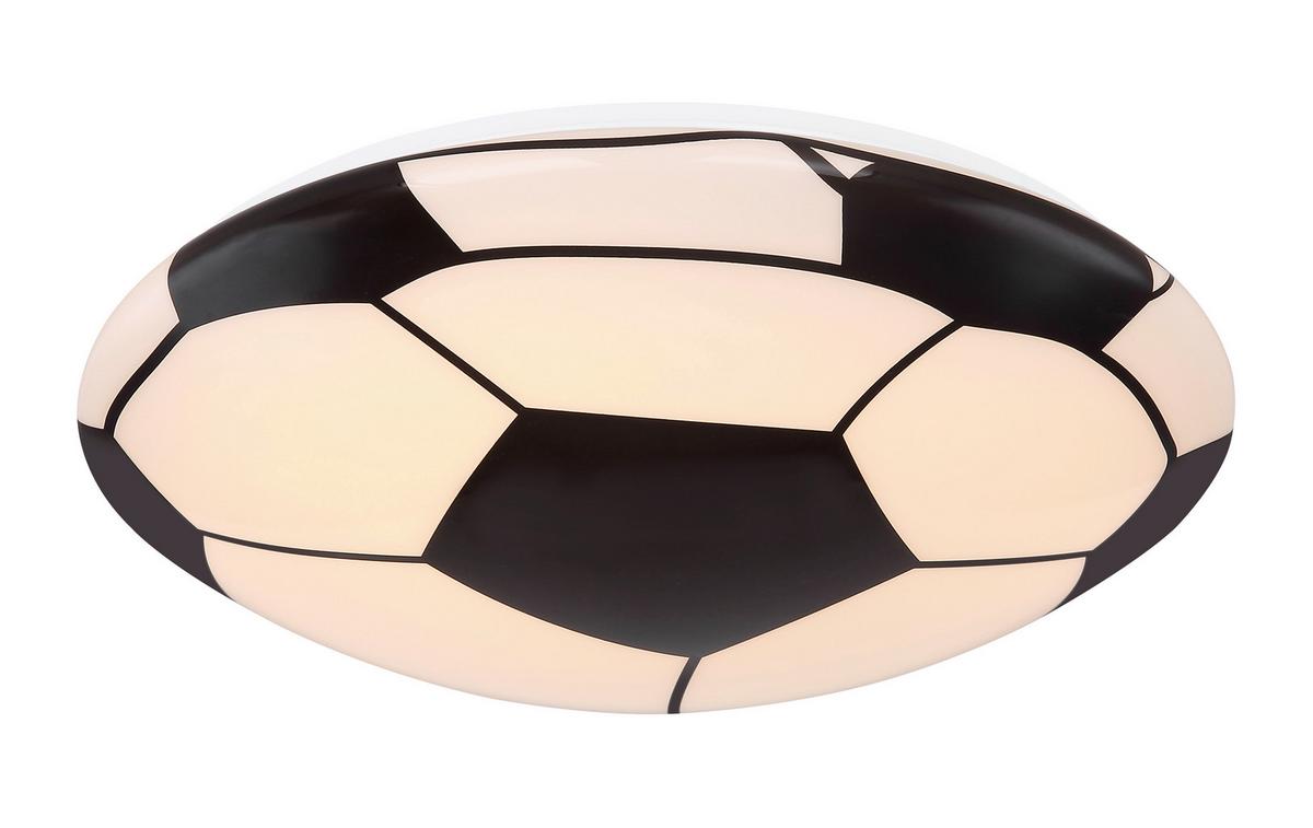 Stropna Led-svetilka Lemmi, S Sijalko - črna/bela, Konvencionalno, kovina/umetna masa (36/10cm) - Globo