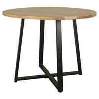 ESSTISCH ARROW - Schwarz/Akaziefarben, MODERN, Holz/Metall (100/100/77cm) - MID.YOU