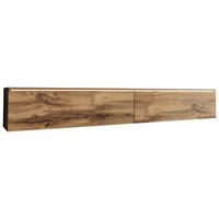 Lowboard ca. 180x30 cm mit LED Eiche Wotan - Eiche Wotan/Grau, LIFESTYLE, Holzwerkstoff/Kunststoff (180/30/33cm) - P & B