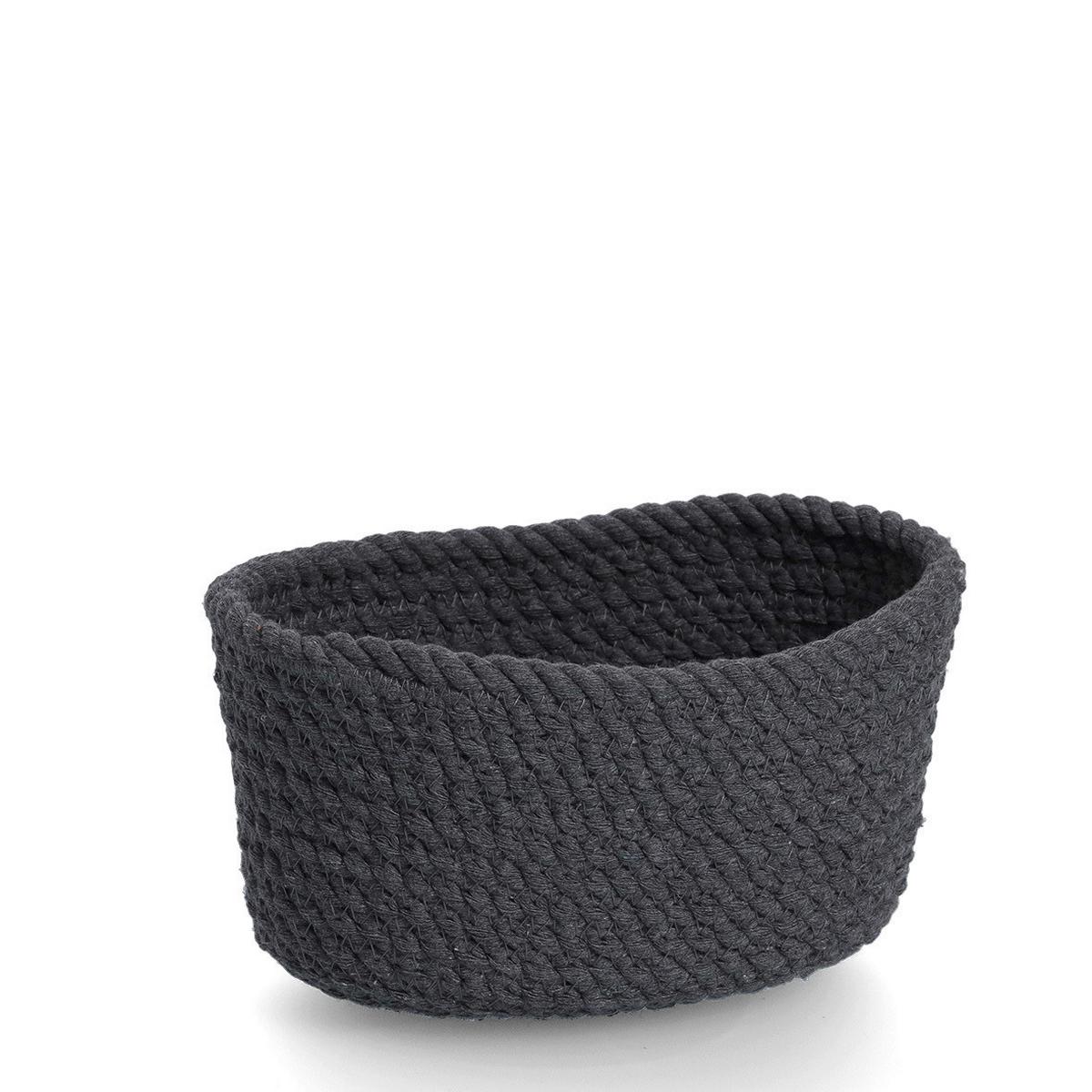 Korbset Dunkelgrau, 3er-Set - Dunkelgrau, Basics, Textil (24/17/13cm)