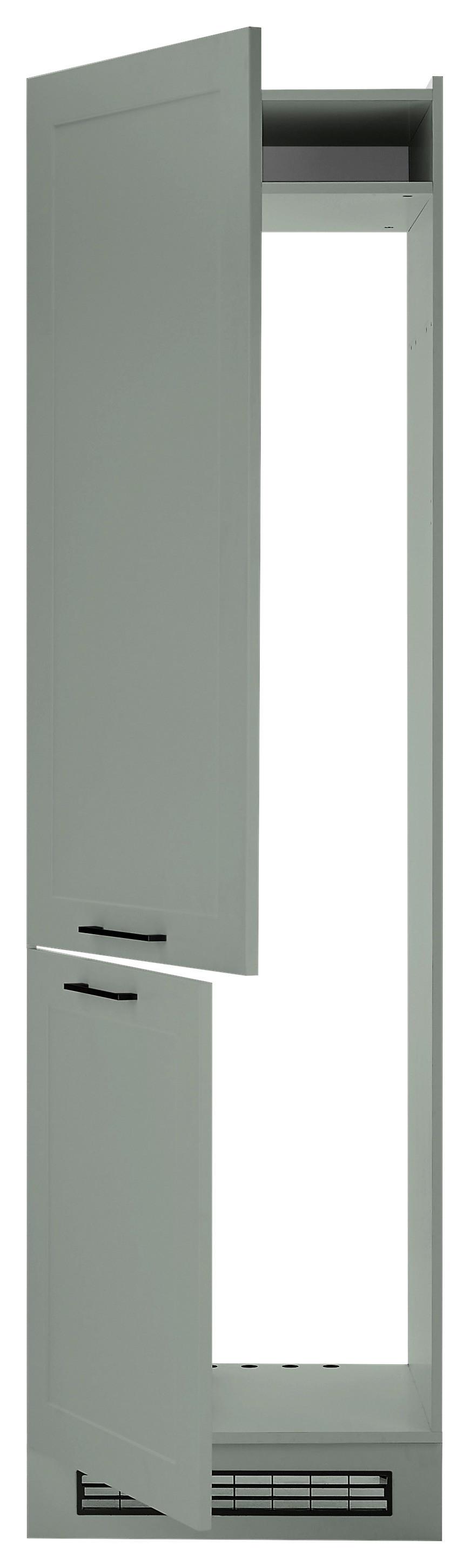 Szekrény Hűtőszekrényhez Marseille Ks 60 Green2 - fekete/zöld, Design, faalapú anyag/fém (60/211/57cm) - MID.YOU