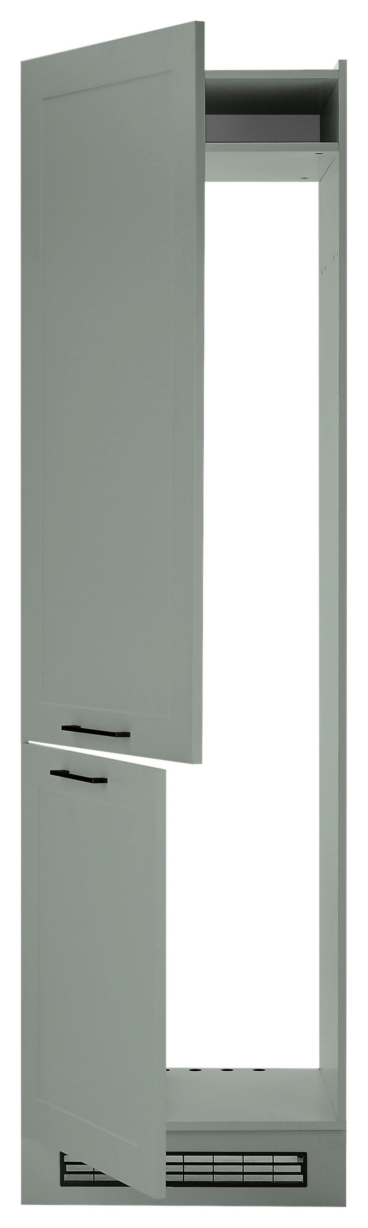 Szekrény Hűtőszekrényhez Marseille Ks 60 Green2 - fekete/zöld, Design, faalapú anyag/fém (60/211/57cm) - MID.YOU
