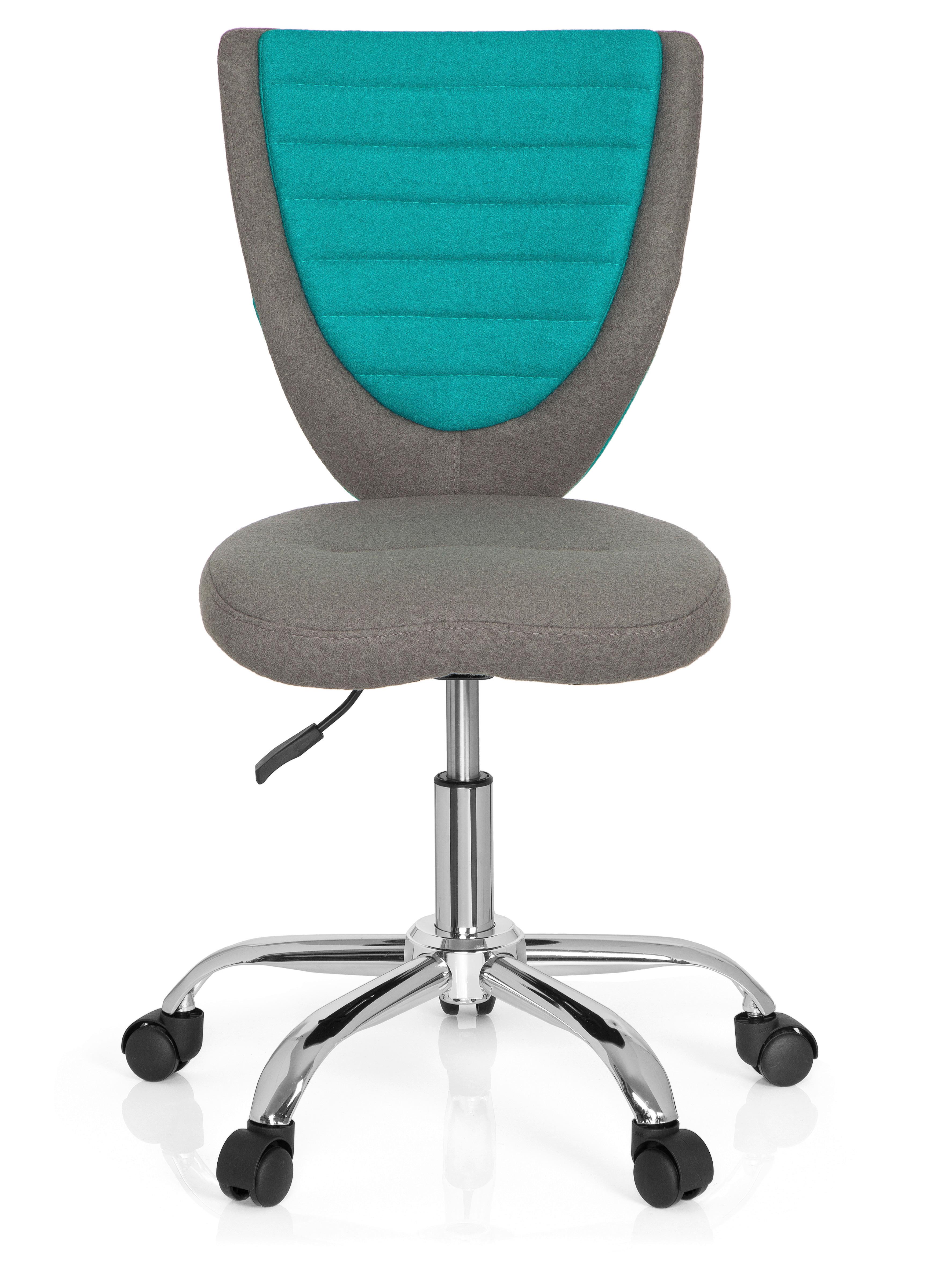 Jugenddrehstuhl Kiddy Comfort ca.41x94x41cm Grau,Türkis - Türkis/Silberfarben, MODERN, Kunststoff/Textil (41/94/41cm) - MID.YOU