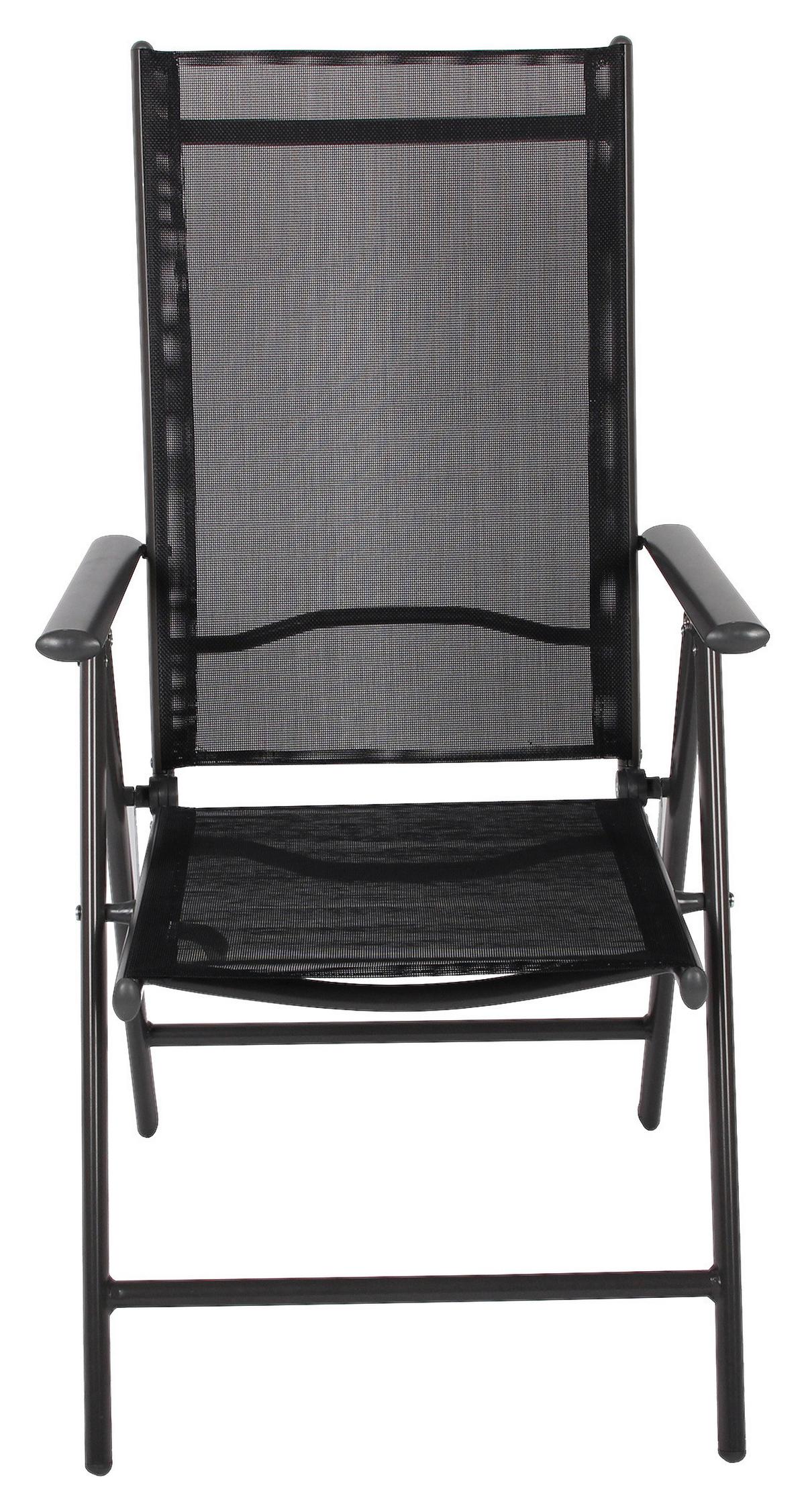 Set Zložljivih Vrtnih Stolov Rona, Antracit, 4 Kos - antracit, Basics, kovina/tekstil (56/105/65cm) - Gardenson