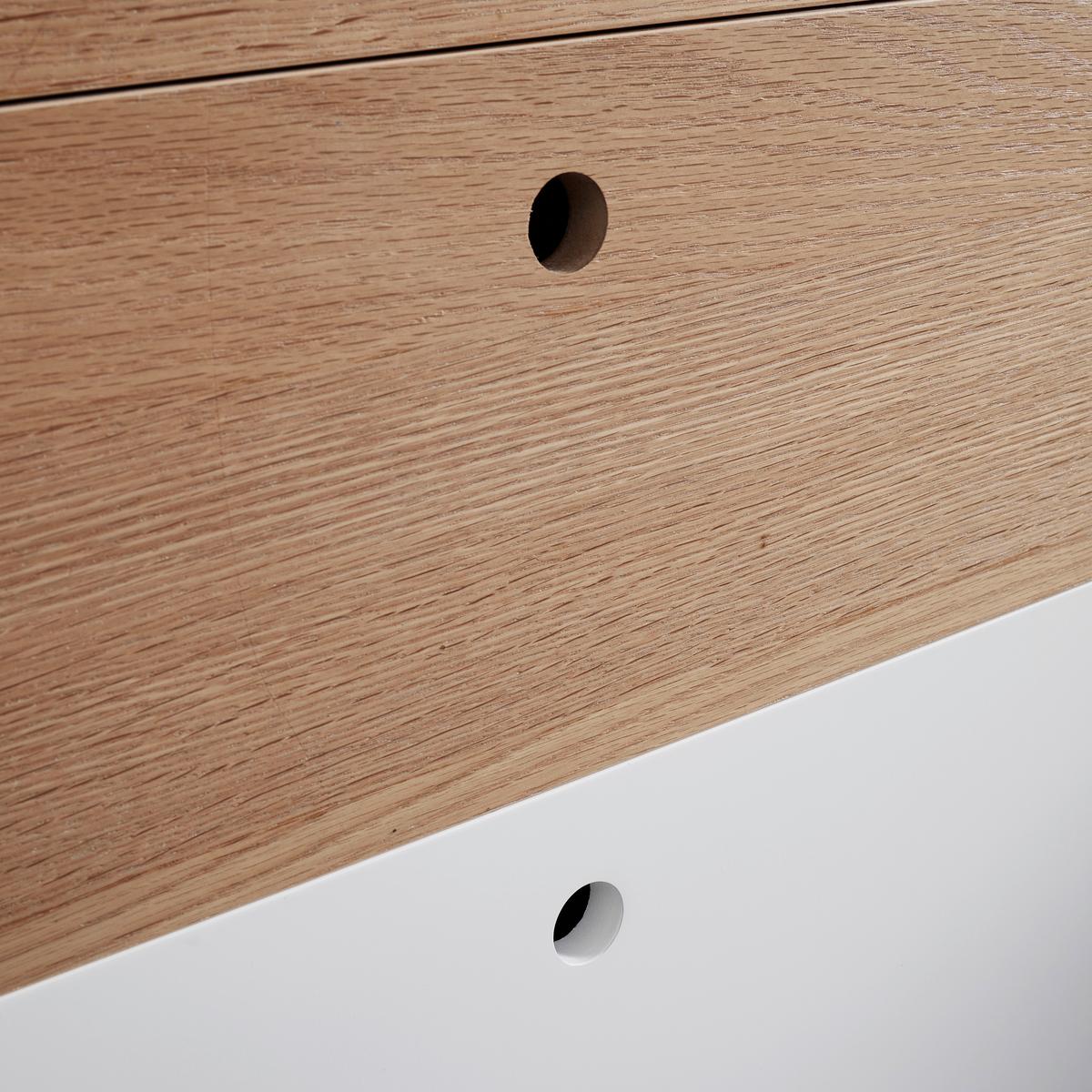 KOMODA Z PRZEWIJAKIEM POPPY - kolor naturalny/biały, Modern, materiał drewnopochodny/drewno (85/86/45cm) - Bessagi Kids