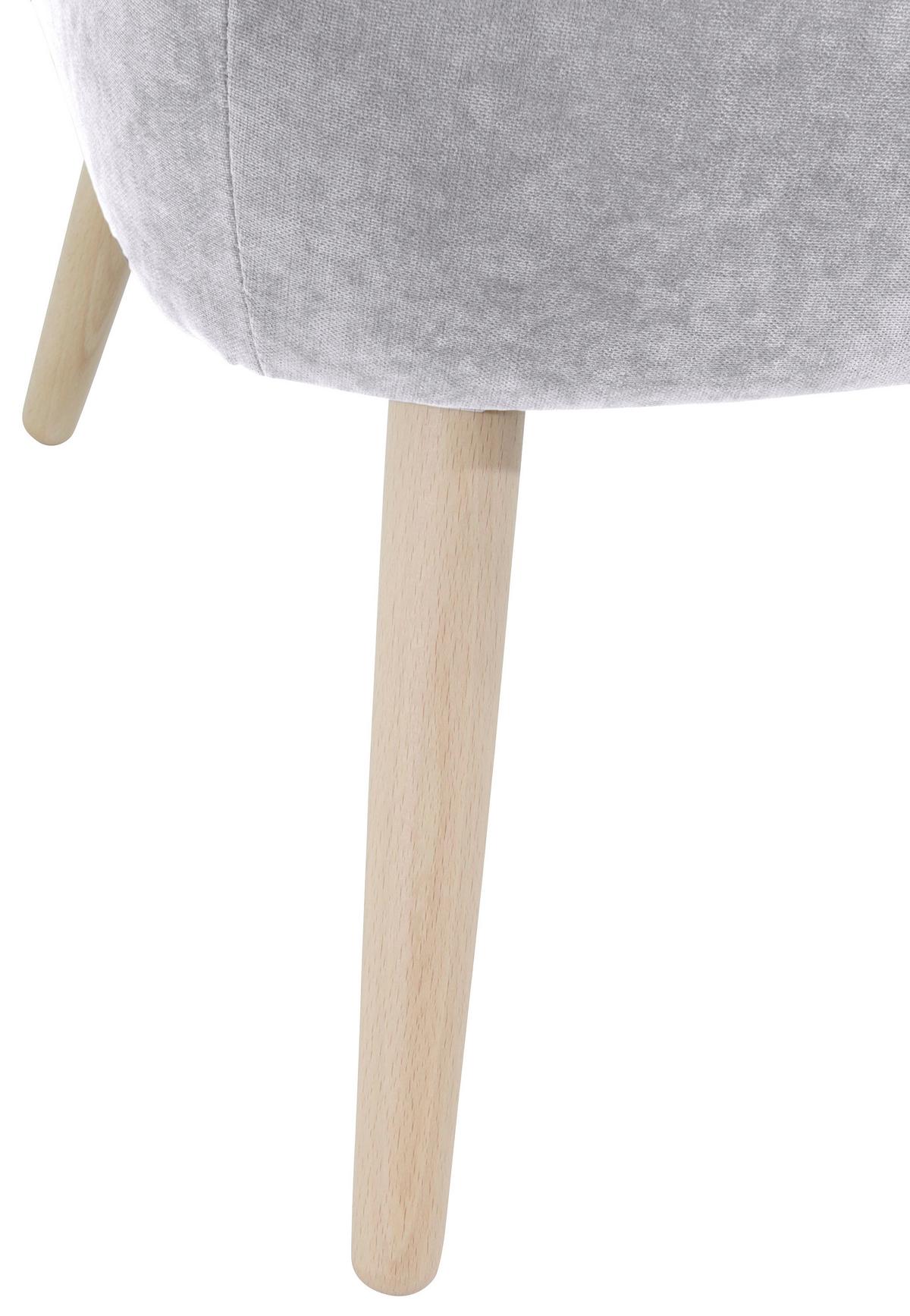SESSEL SARI - Silberfarben/Naturfarben, Design, Holz/Holzwerkstoff (70/86/69cm) - Max Winzer