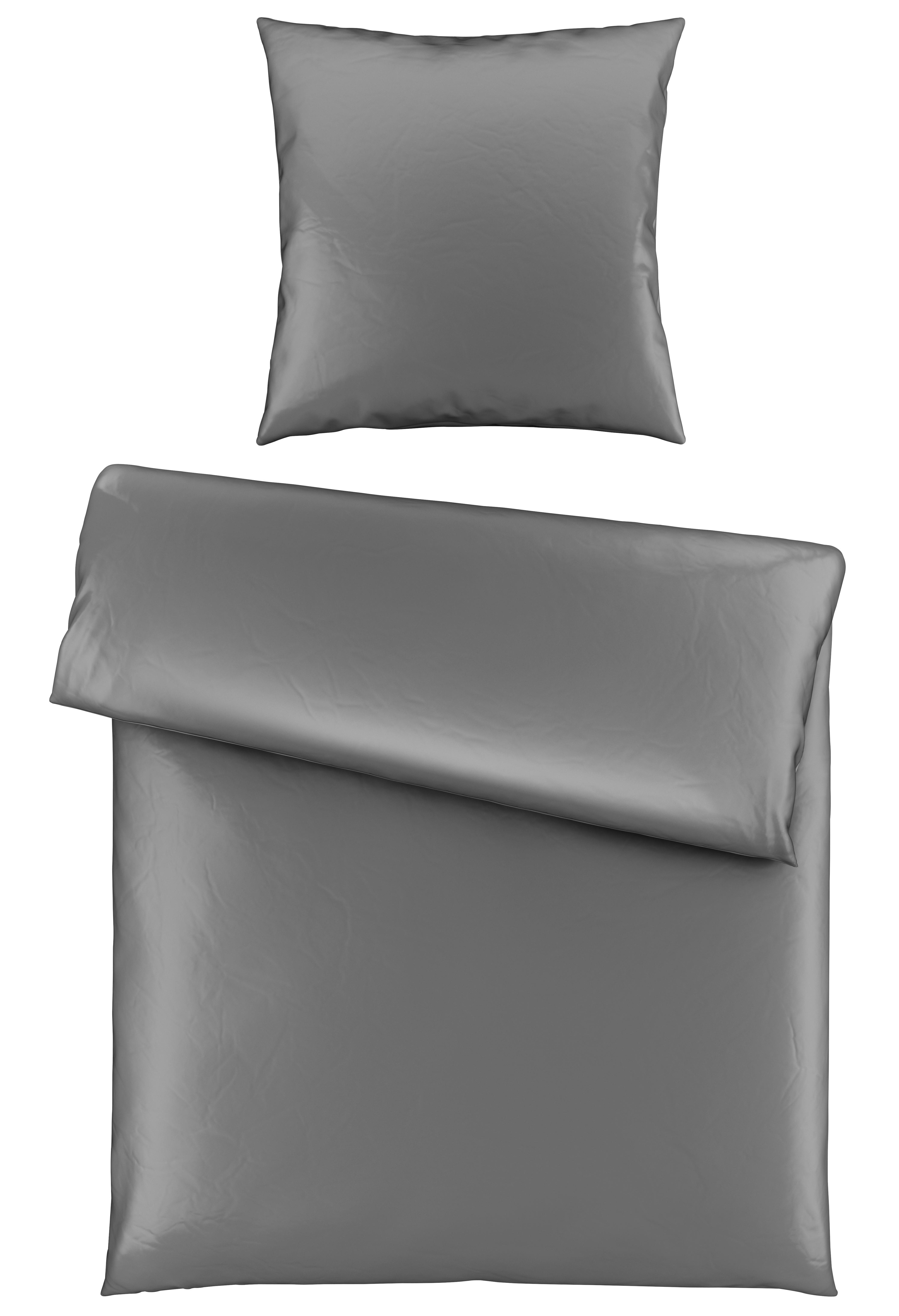 Bettwäsche Victoria Anthrazit ca. 135x200cm - Anthrazit, MODERN, Textil (135/200cm) - Mömax