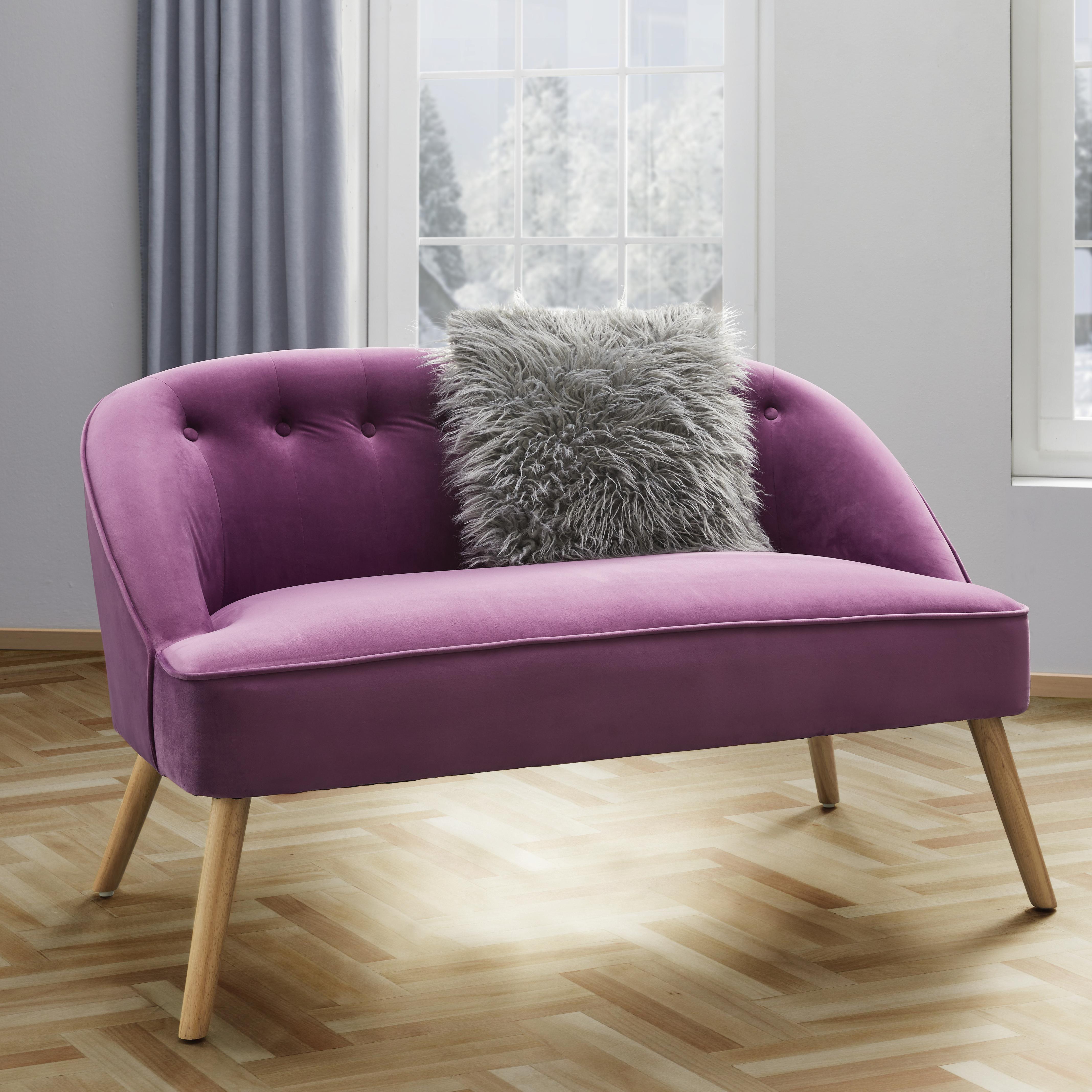 Sofa in Beere 'Sophia' - Beere, MODERN, Holz/Textil (126,5/77/75cm) - Bessagi Home