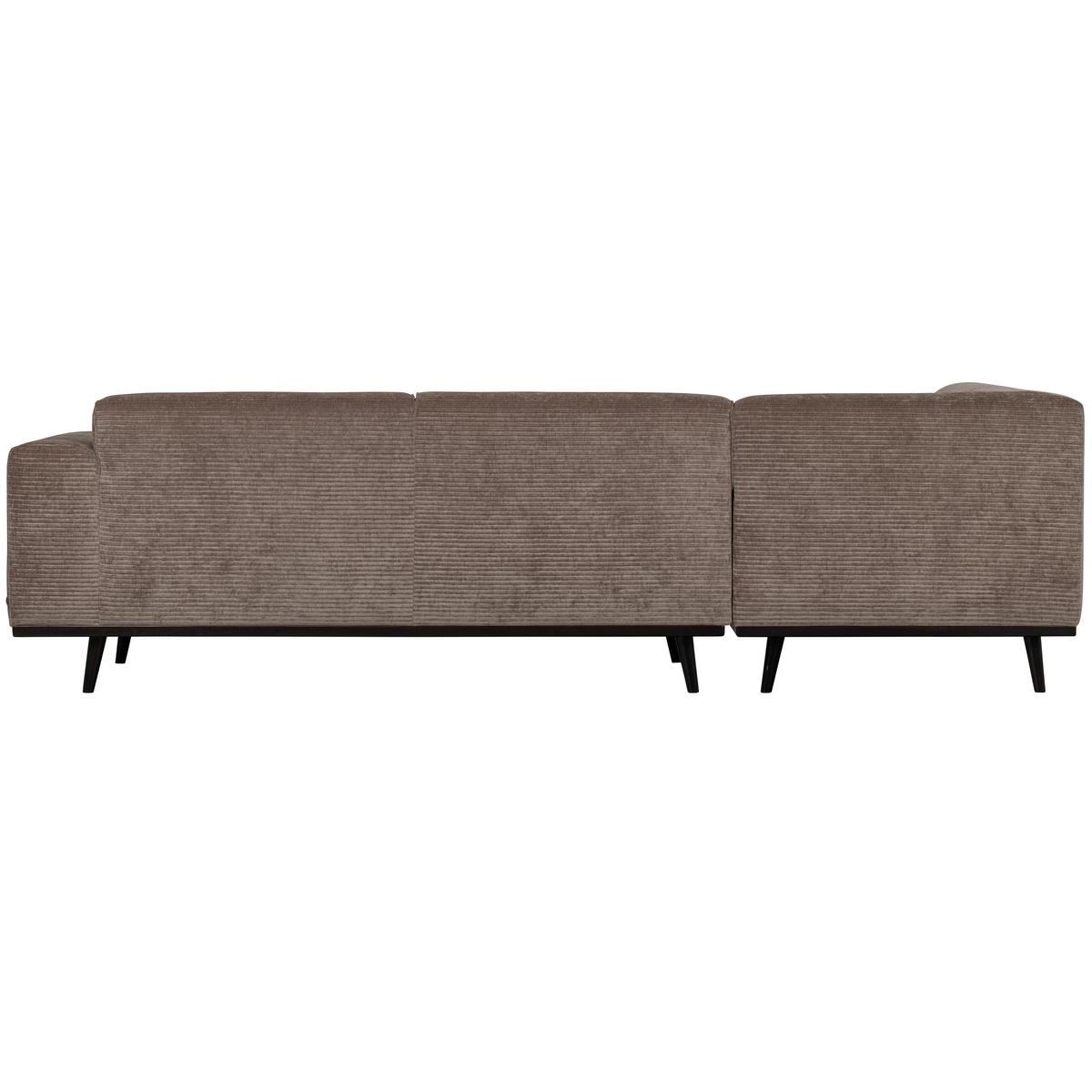 ECKSOFA Statement Taupe S: 210x274cm - Taupe/Schwarz, Design, Holz/Textil (210/274cm) - Livetastic