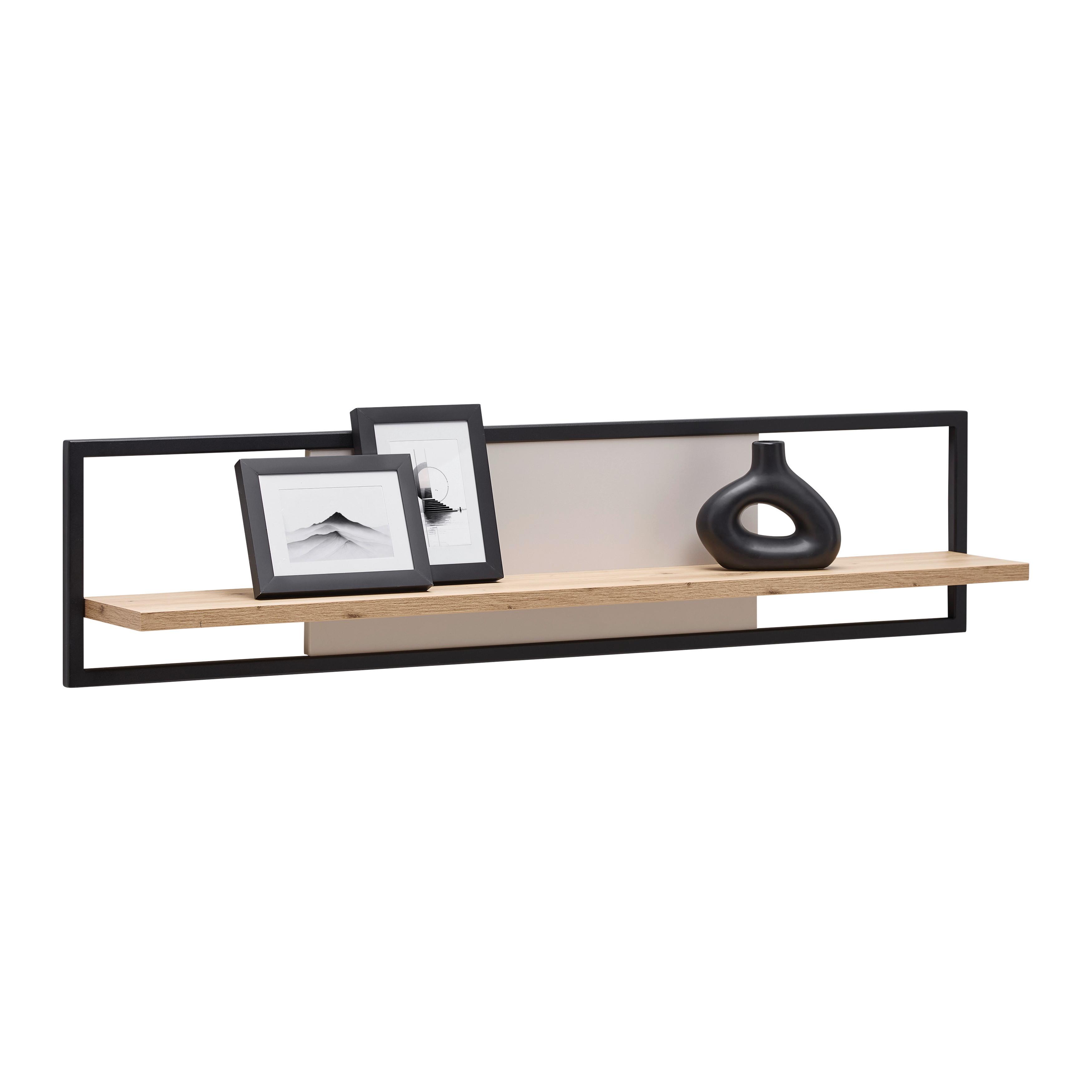 Wandboard Cremona Kaschmir - Kaschmir, MODERN, Holzwerkstoff/Metall (120/28/20cm) - Premium Living