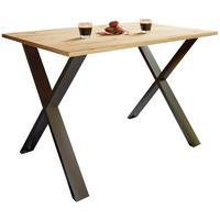 Jedilna Miza Xona, Barva Hrasta, Črna, 140x80cm - črna/medeni hrast, Basics, kovina/leseni material (140cm) - MID.YOU