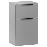 Unterschrank Alessio Grau - Platinfarben/Schwarz, MODERN, Holzwerkstoff/Metall (40,3/70/32cm) - MID.YOU