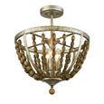 Stropna Svetilka Eliza - naravna/zlata, Romantika, kovina/les (38/40cm) - Mömax modern living Stropna Svetilka Eliza - naravna/zlata, Romantika, kovina/les (38/40cm) - Mömax modern living