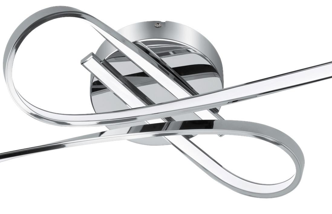 LED-Deckenleuchte Selvina max. 10 Watt - Chromfarben/Weiß, MODERN, Kunststoff/Metall (70/42/15cm) - Eglo