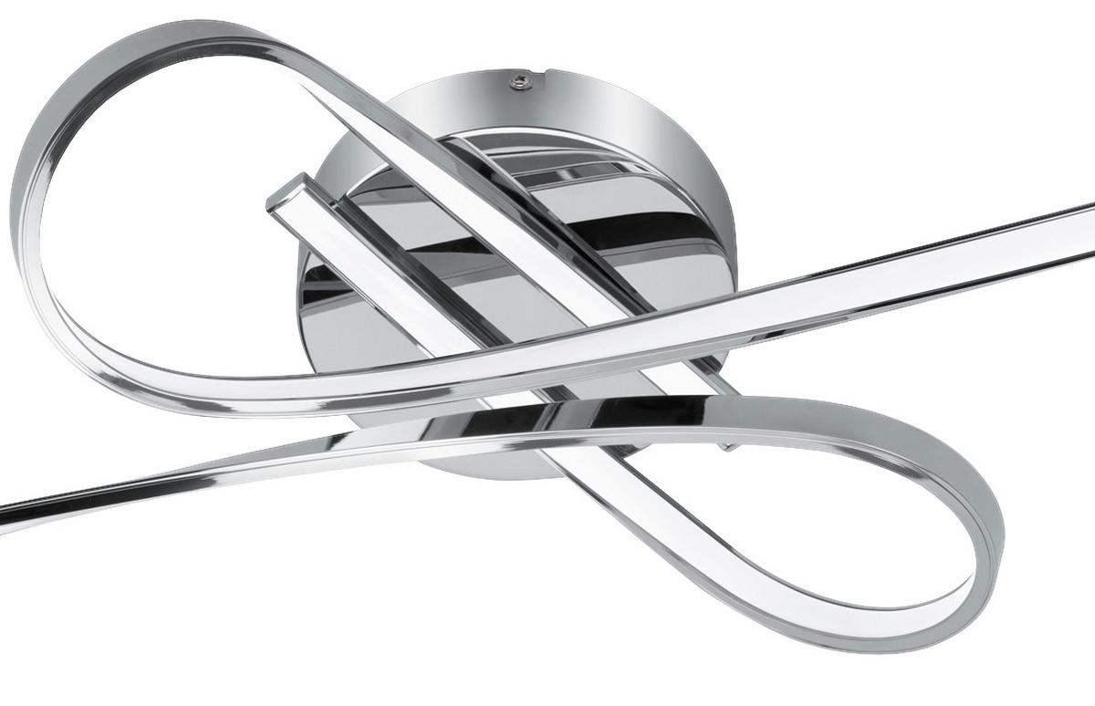 LED-Deckenleuchte Selvina max. 10 Watt - Chromfarben/Weiß, MODERN, Kunststoff/Metall (70/42/15cm) - Eglo