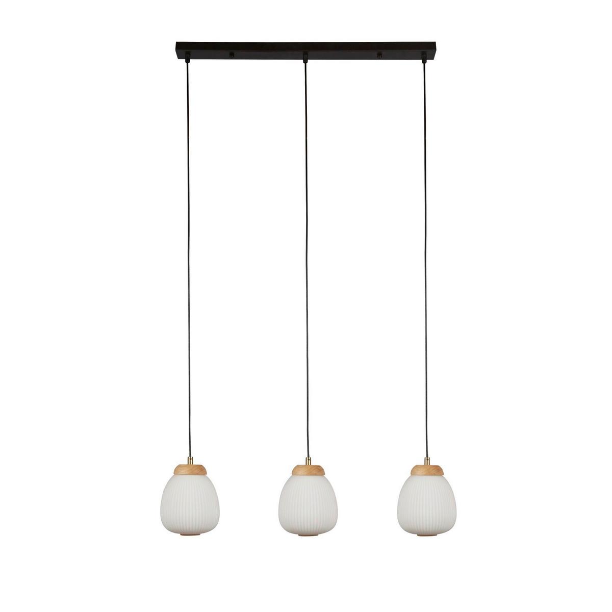 Függőlámpa 31411-3na - fekete/fehér, Basics, üveg/fém (20/15/78,5cm)