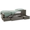 LIT DIRK II -BASED- - anthracite, KONVENTIONELL, matériau en bois (90/200cm) - Based