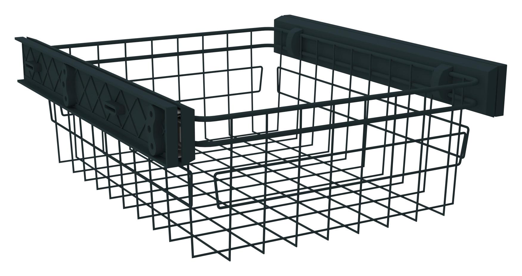 Wäschekorb "UNIT" aus Metall in Anthrazit - Anthrazit, MODERN, Metall (37/20,8/46,2cm) - Based