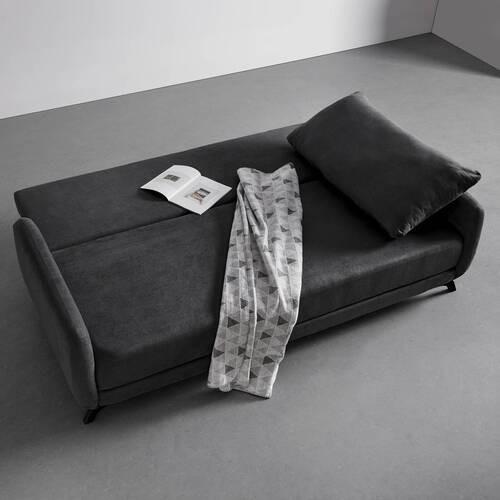 Trosjed Na Razvlačenje Oliver - boje bagrema/crna, Moderno, drvo/tekstil (220/74/93cm) - Bessagi Home