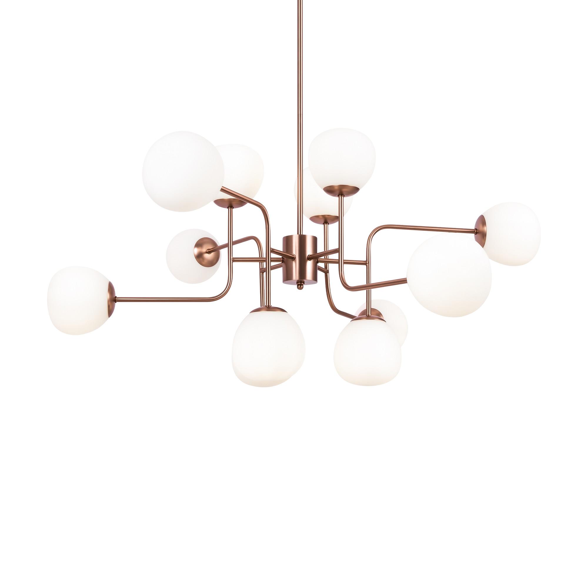 Kronleuchter Erich Messingfarben max. 40 Watt - Messingfarben, Trend, Glas/Metall (110/42,7/50cm) - MAYTONI