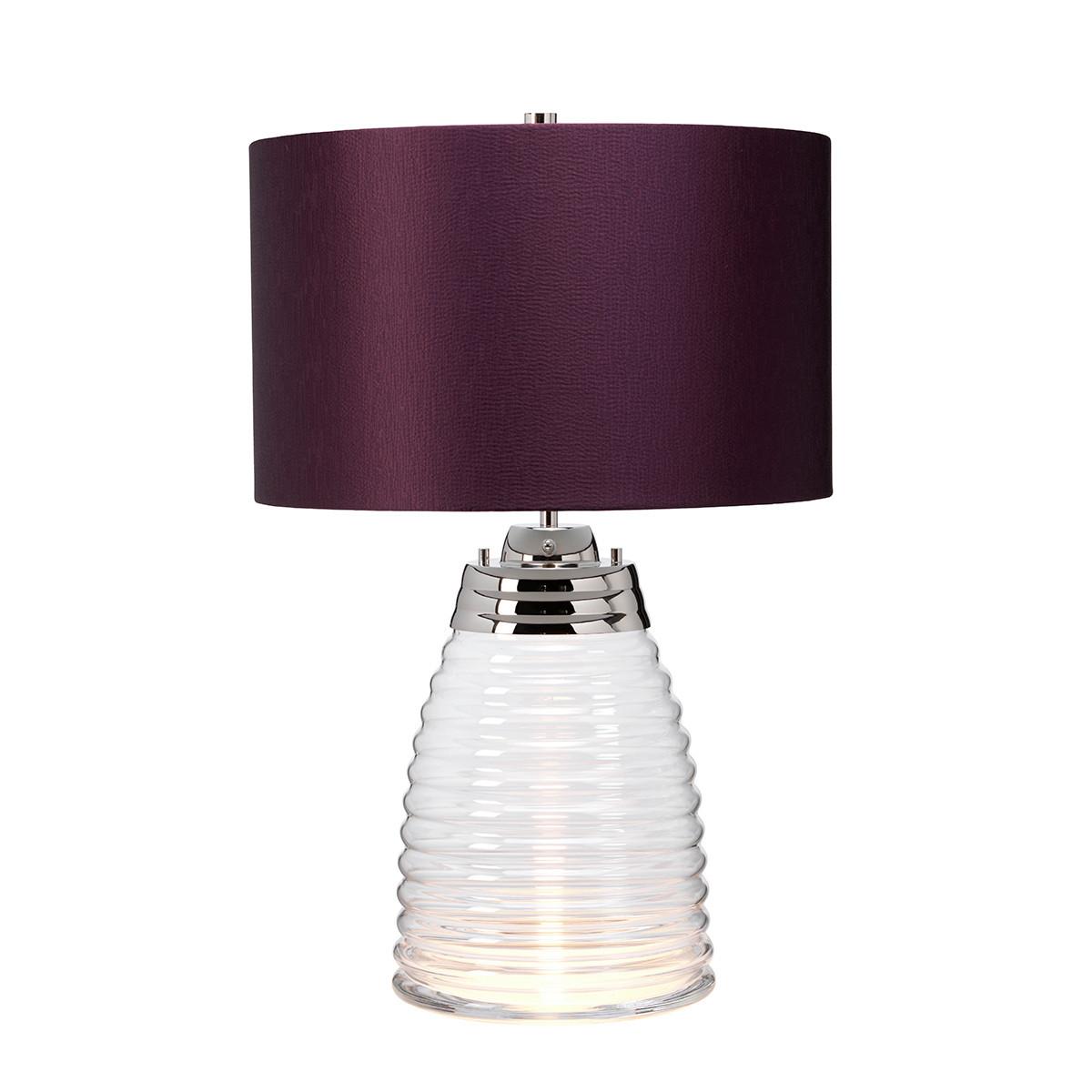 Stolna Svjetiljka Qn-Milne-Tl-Aub - boje nikla/prozirno, Design, staklo/metal (41/64,3cm) - Elstead Lighting