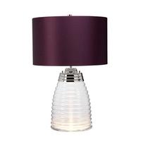 Stolna Svjetiljka Qn-Milne-Tl-Aub - boje nikla/prozirno, Design, staklo/tekstil (41/64,3cm) - Elstead Lighting