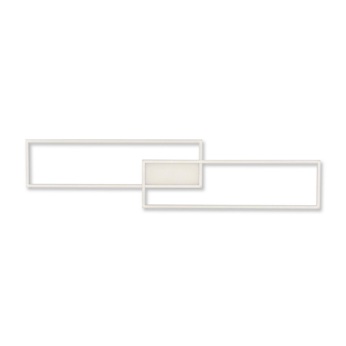 LED-Deckenleuchte Asmin max. 42 Watt - Silberfarben, Basics, Kunststoff/Metall (109,5/25,5/6cm)