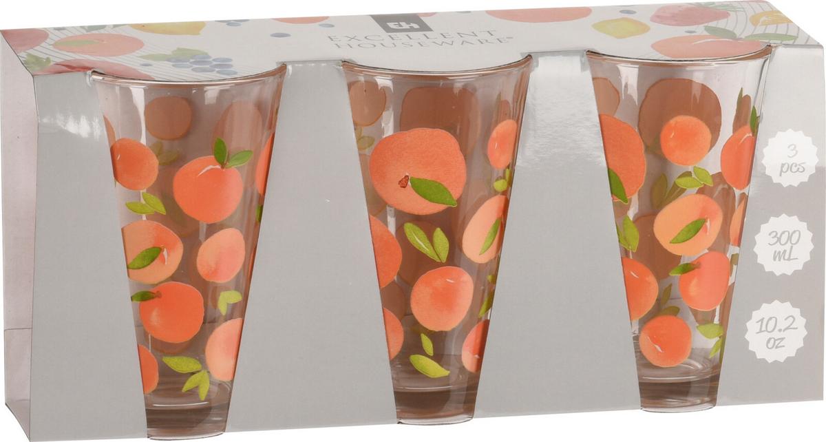 Pohárkészlet Fruitglass - Üveg (7,9/12,5cm)