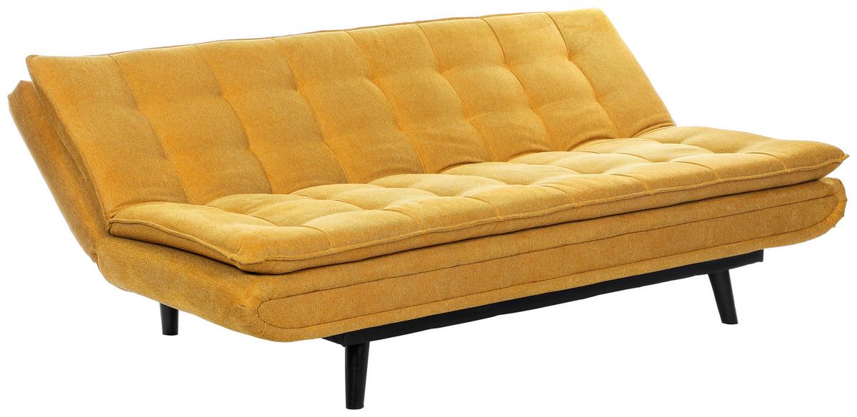 Kanapéágy Sun - sárga, Modern, textil/fa (190/83/93cm) - Mömax