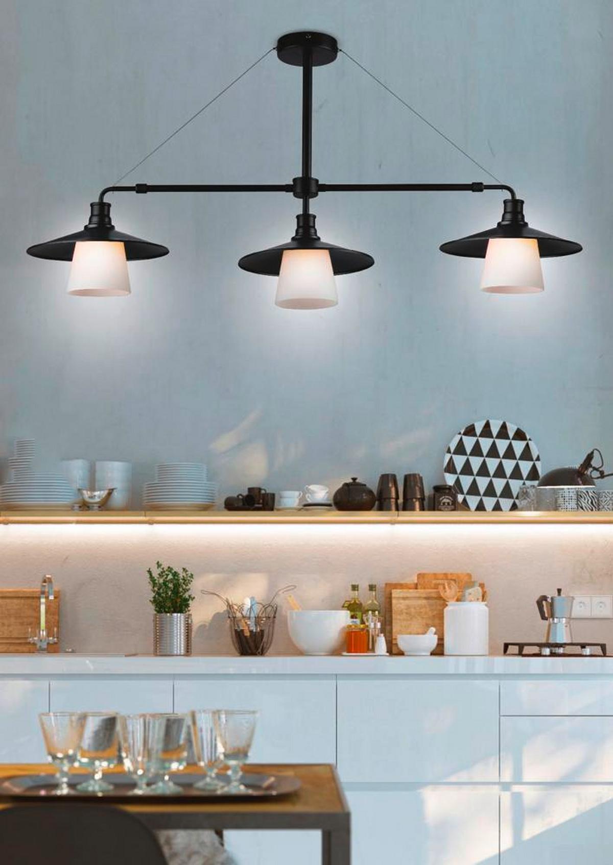 Viseća Svjetiljka Loft - crna, Design, metal (98/26/55cm)