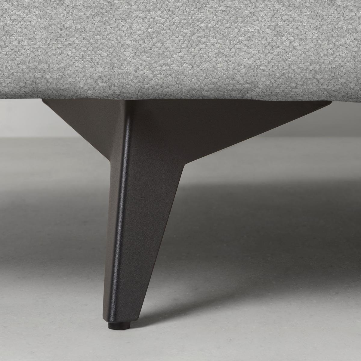 Ecksofa Axel Hellgrau - Hellgrau/Schwarz, MODERN, Textil/Metall (291/87/250cm) - Mömax