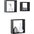 Wandboard in Schwarz/Esche - Schwarz, MODERN, Holzwerkstoff (30/25/20/30/25/20/9cm) - MÖMAX modern living