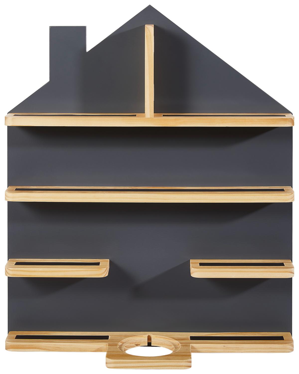 REGAŁ ŚCIENNY K012 - TREND - - kolor naturalny/szary, Trend, materiał drewnopochodny/drewno (50/60/15cm) - Ben'n'jen