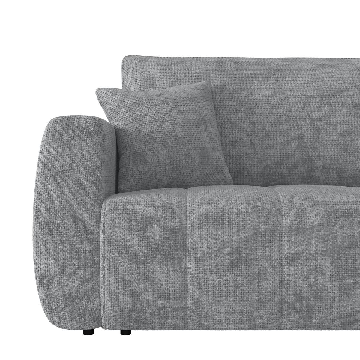 Canapea extensibila BALI - gri, Modern, lemn/textil (245/74-90/104cm) - Luca Bessoni