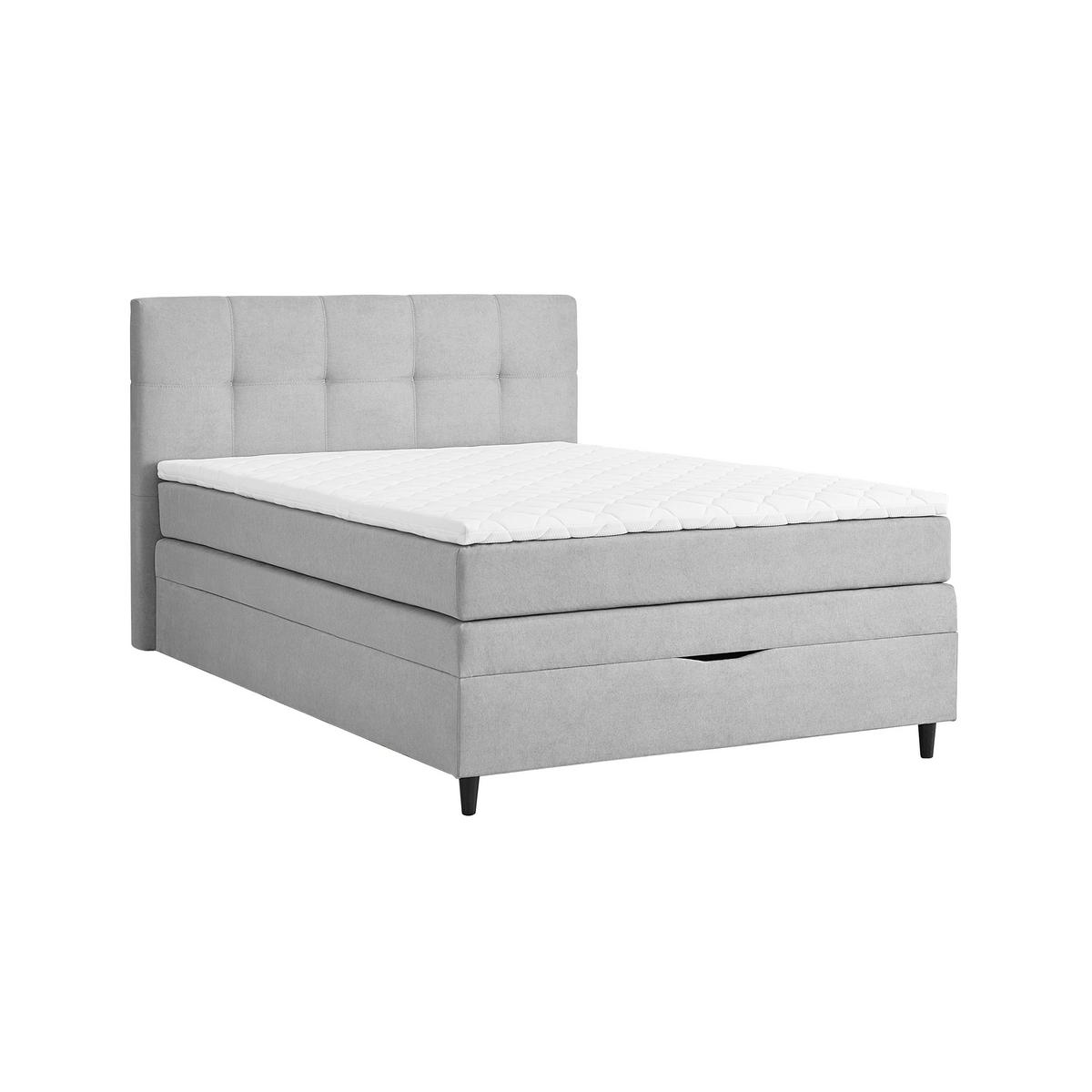 Boxspring Krevet Miami - siva, Konvencionalno, drvni materijal/tekstil (120/200cm) - Modern Living
