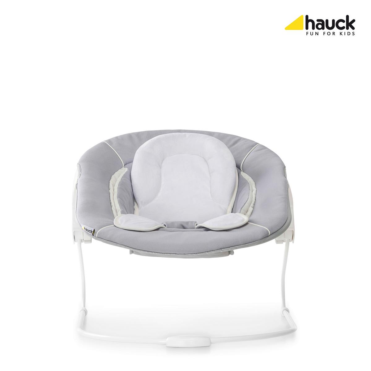 LEŻACZEK ALPHA BOUNCER STRETCH GREY - biały/szary, Konventionell, tkanina (66/49/45cm) - Hauck