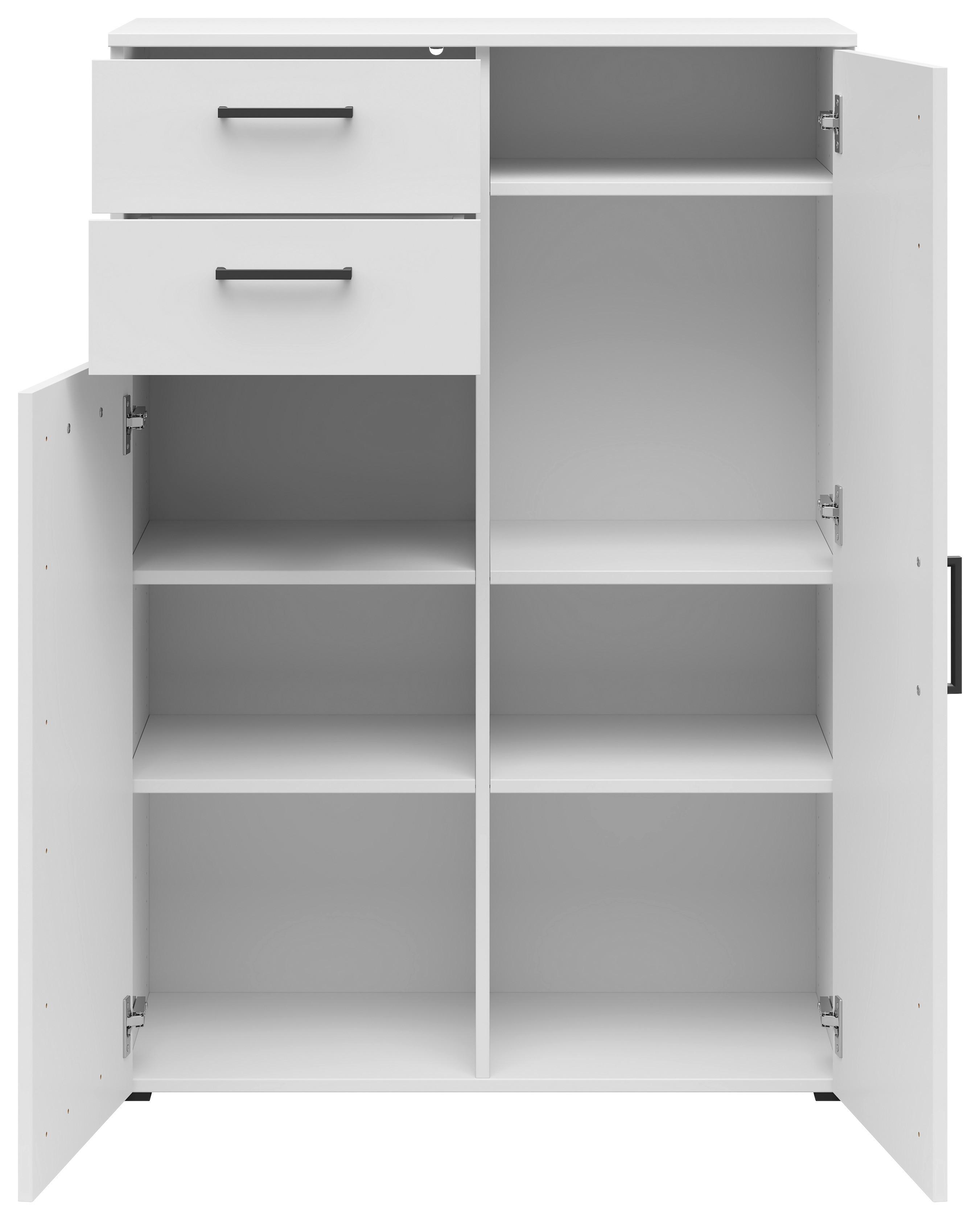 Comodă MULTI - alb, Modern, material pe bază de lemn (80/115/40cm) - Modern Living