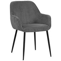 KRZESŁO Z PODŁOKIETNIKAMI JESSY - czarny/ciemnoszary, Design, metal/tkanina (57/85/60cm) - Xora