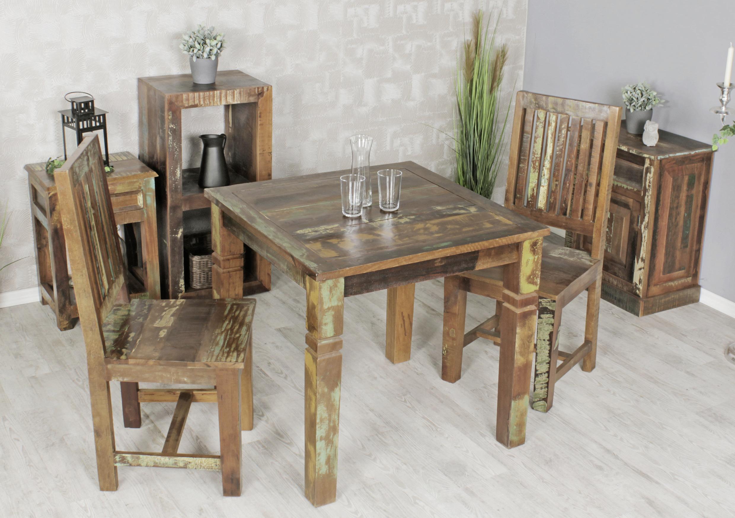 Esstisch "Kalkutta" , ca. 80x80 cm, aus Mango - Braun, MODERN, Holz (80/80/76cm) - MID.YOU