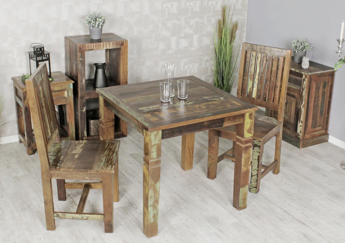 Esstisch "Kalkutta" ca. 80x80 cm, aus Mango - Braun, MODERN, Holz (80/80/76cm) - MID.YOU