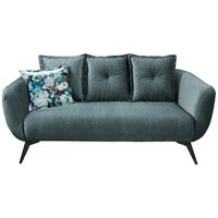 2,5-Sitzer-Sofa Baggio Blau/Grün Velours - Blau/Multicolor, MODERN, Holz/Textil (196/94/103cm) - Livetastic