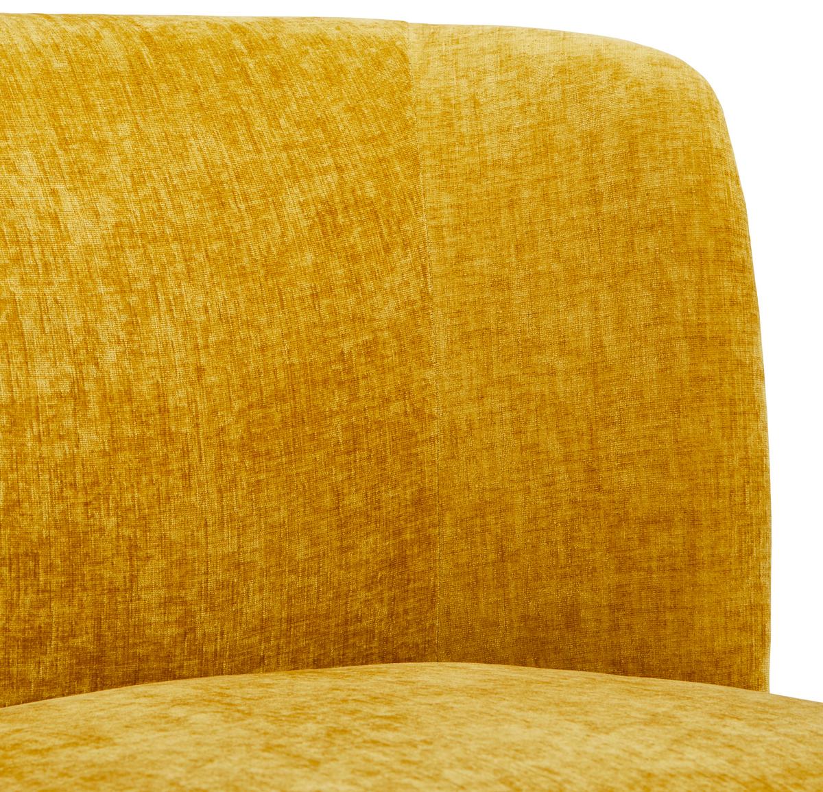 FOTEL POLSTER - żółty, Design, drewno/tkanina (64/71/73cm) - MID.YOU