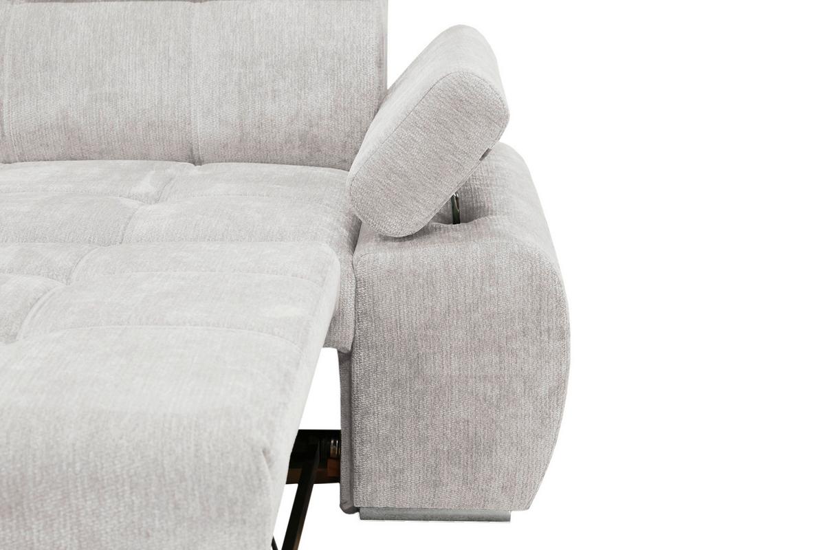 Kutna Garnitura Vegas - srebrne boje/svijetlo siva, Design, drvo/tekstil (173/294cm) - Modern Living