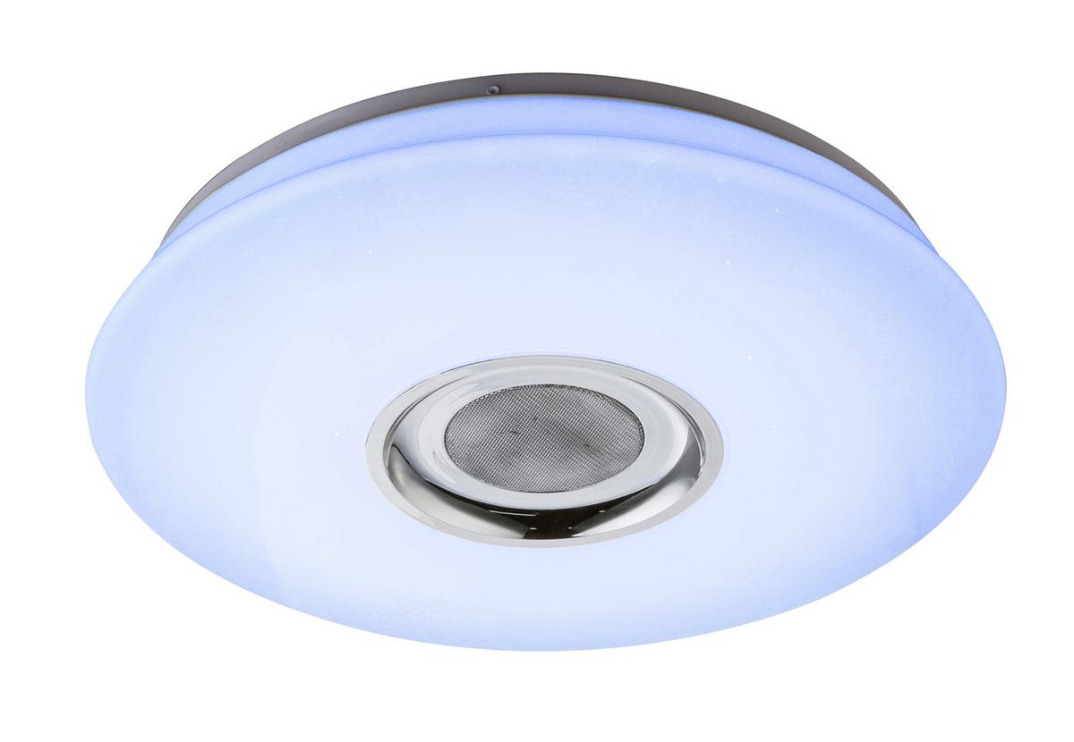 LED-DECKENLEUCHTE NICOLE D: 40 CM WEISS - Weiss, Basics, Kunststoff (40/7cm) - Globo