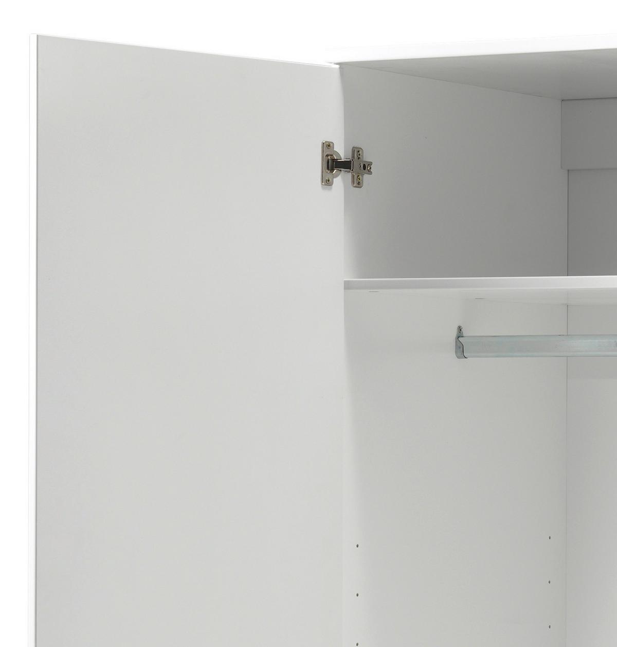 Drehtürenschrank Billy ca. 100x200 cm Weiß - Goldfarben/Weiß, MODERN, Holzwerkstoff/Kunststoff (100/200/59cm) - MID.YOU