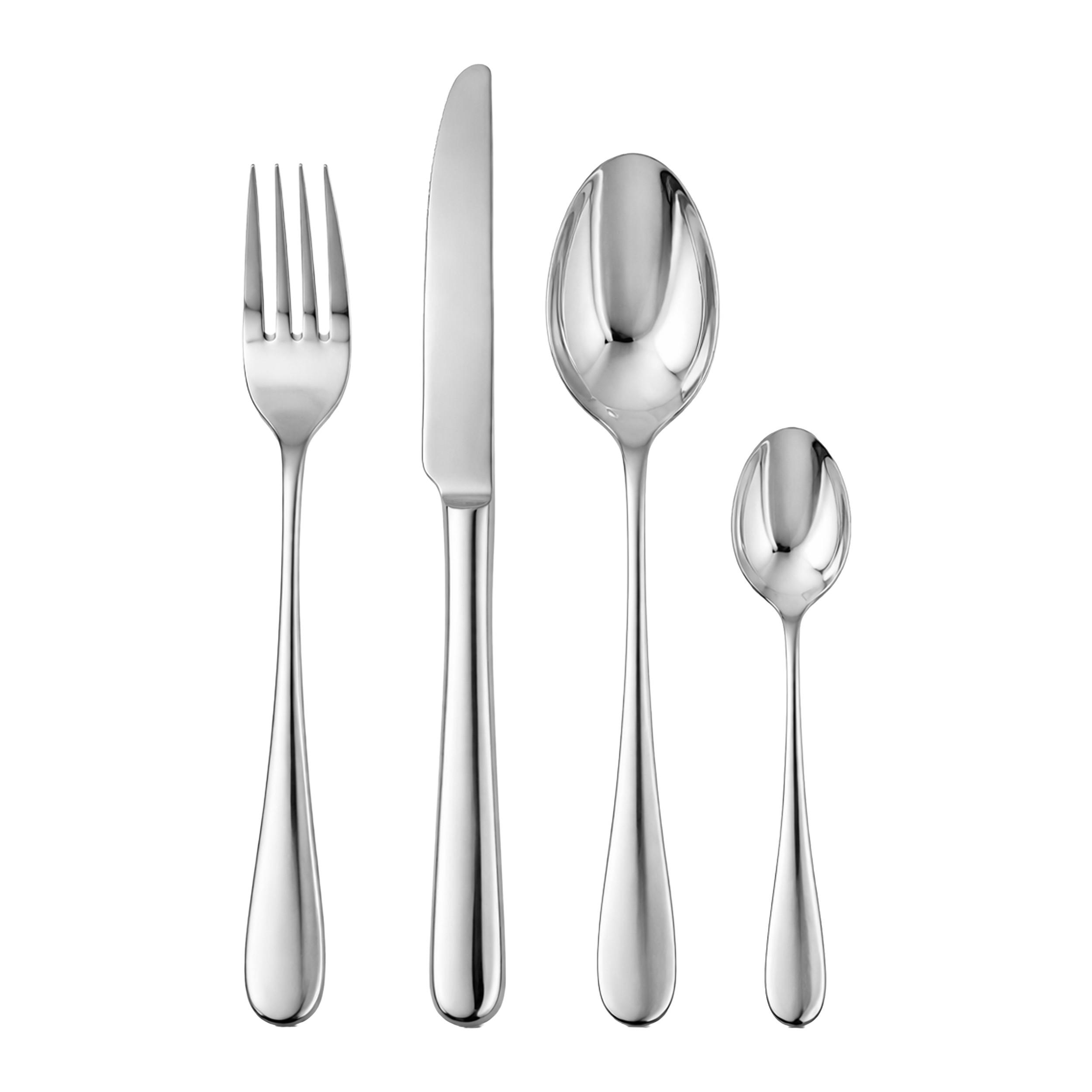 ZESTAW SZTUĆCÓW 55520 - kolor srebrny, Basics, metal (7/29/21cm)