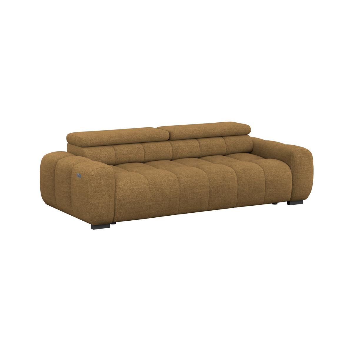 Velika Sofa Bull - smeđa/crna, Trend, tekstil/plastika (248/77-97/108cm) - Luca Bessoni