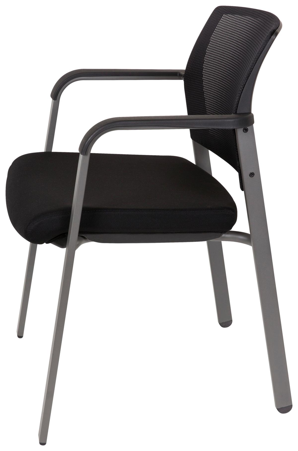 Konferenčni Stol Meet, Črna - črna, Moderno, kovina/tekstil (58/84/56cm) - MID.YOU