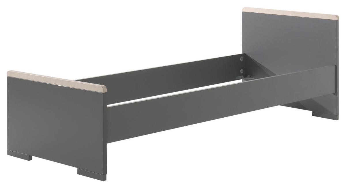 BETT London 90x200 cm Anthrazit - Anthrazit, MODERN, Holzwerkstoff (90/200cm) - MID.YOU